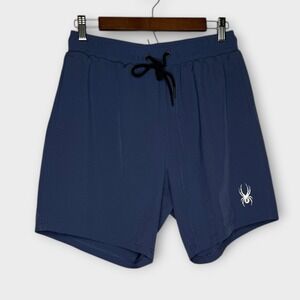 Spyder Men's Volley 7" Lined Swim Shorts Trunks UV Protection Blue Small‎